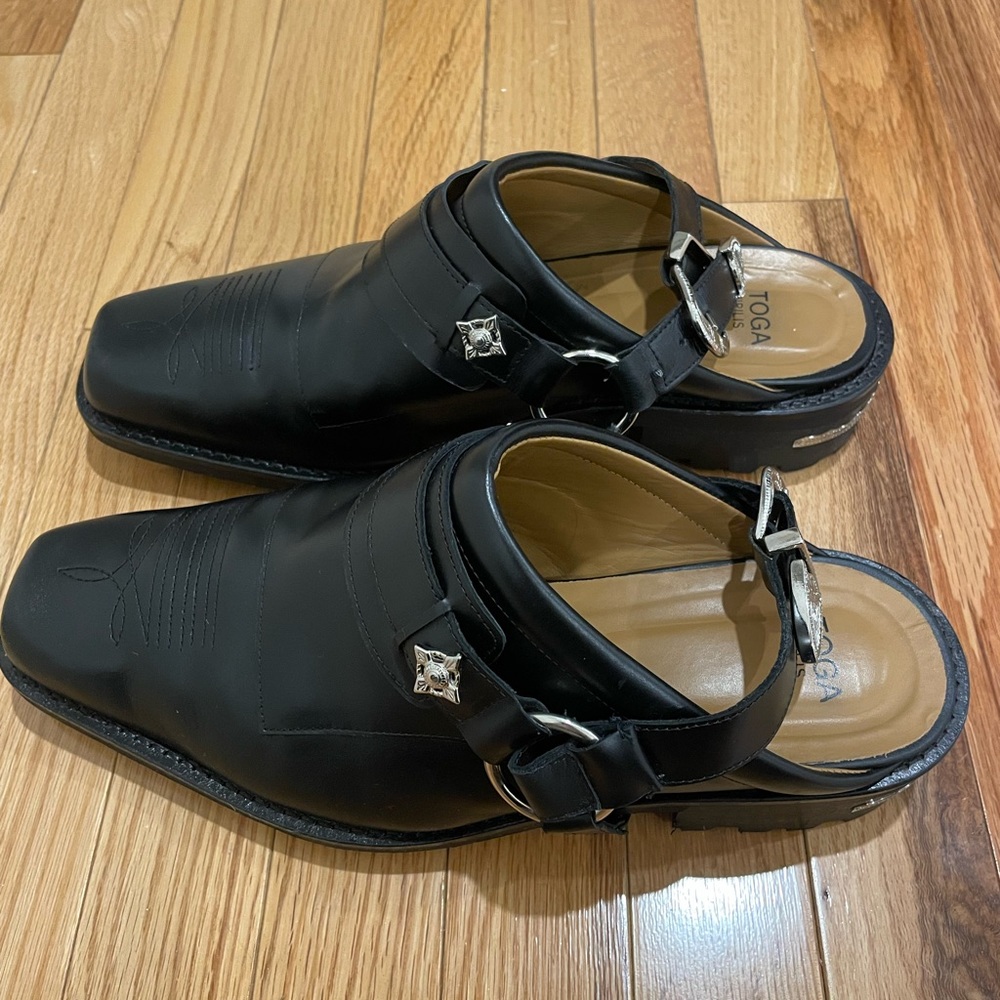 Toga Virilis Western Slingback Leather Mule